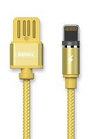 Картинка  Кабель Remax Gravity series Magnetic cable Lightning Data/Charge 1M, gold (RC-095I-GOLD) магазин cd-market