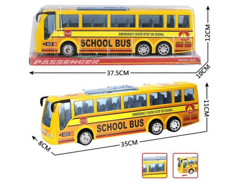 Автобус 8807 розмір 35х8х11 см, інерція, в слюді