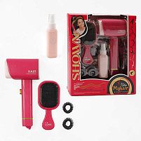 Набір перукаря 2805-4 функціональний фен, гребінець, пляшечка з розпилювачем, підсвічування, резинки, в коробці