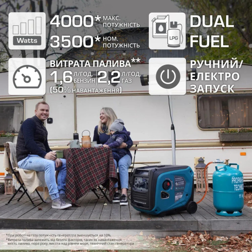 Інверторний комбінований генератор Konner&Sohnen KS 4000iEG S (220V/4 kW, газ/бензин, б/в, користувався два місяці, в ідеальному стані) фото 8
