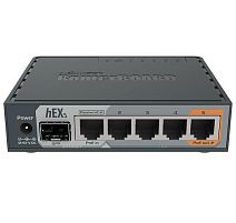 Картинка  Маршрутизатор MikroTik hEX S 5xGE (1xPoE), 1xSFP, 1xUSB, RouterOS L4 (RB760IGS) магазин cd-market