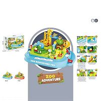 Трек 8610 2 кольори, механічний принцип керування, 4 машинки-тваринки, в коробці