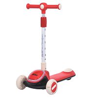 Картинка  Самокат триколісний iTrike JR3-164-R «Maxi Big» (колеса: передні Ø4,7"/заднє Ø3,34"/PU, рама: пластик, підсвітка, музика, до 25 кг) магазин cd-market