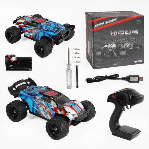 Машина на радіокеруванні HS 18321 акумулятор 7.4 V, USB-кабель, пульт 2.4 G, протиударний корпус, гумові шини, швидкість до 36 км/г, в коробці