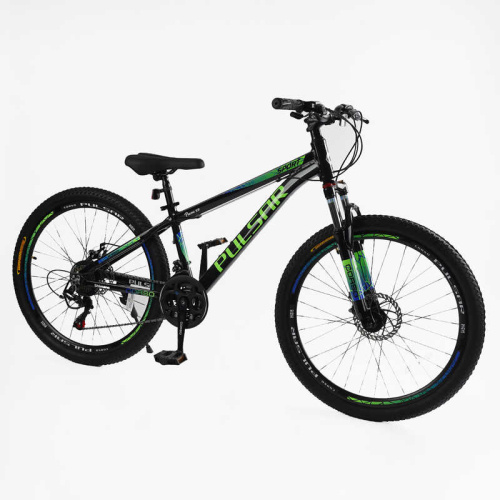 Велосипед Спортивний Corso «PULSAR» 26" дюймів PL-26407  рама алюмінієва 13’’, обладнання Shimano 21 швидкість, зібран на 75% фото 2