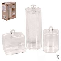 Органайзер для ватних дисків і паличок 3пр/наб 19*7/10.5*7/9*7см Stenson R10250