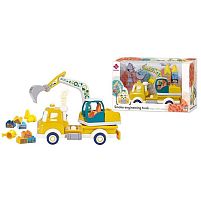 Спецтехніка 88031 інерція, підсвічування, звуки, парогенерація, рухомі елементи, конструктор, на батарейках, в коробці