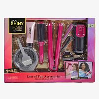 Набір перукаря 626003 9 аксесуарів, світло, звук, стайлер, щітка, 2 заколки, посудина і щіточка для фарбування волосся, 2 баночки, у коробці