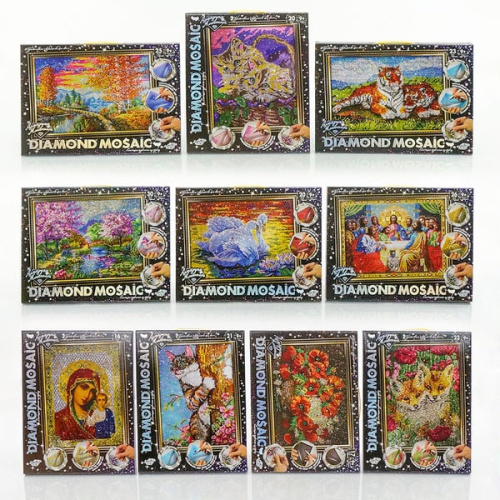 Алмазний живопис "DIAMOND MOSAIC" DM-01-01,02,03,04...10 (10) "Danko Toys"