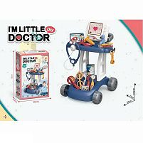 Набір лікаря 8837-2 медичний столик на колесах, ЕКГ-апарат, звук, підсвічування, помпова подача води, медичне приладдя, в коробці