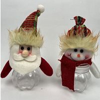 Банка новорічна для подарунків "Santa Snowman" 17см Stenson M17313