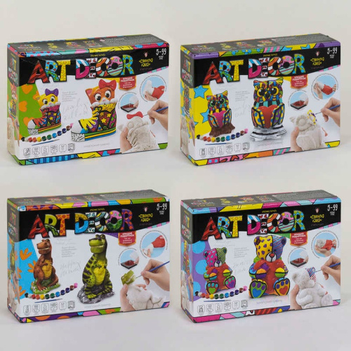 Набір для гіпсового лиття "ART DECOR" укр ARTD-01-01U.02U.03U.04U (8) "Danko Toys"