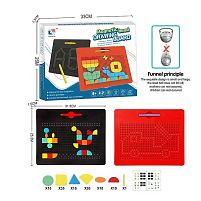 Дошка магнітна TSQ - 714 A 2 види, магнітна гра, мозаїка, 112 деталей, в коробці