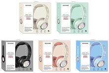 Навушники C 76212 5 видів, Bluetooth, бездротові, підсвічування, мікрофон, роз’єм для SD карти, в коробці, ВИДАЄТЬСЯ МІКС