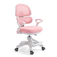 Крісло дитяче Bambi M 6482-8 (колеса: 5 шт, гумове покриття, регульована висота, підлокітники, пластик/метал, спинка: тканина, рожевий)