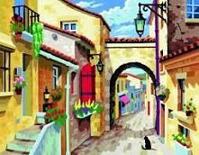 Картинка  Набор для творчества Sequin Art PAINTING BY NUMBERS SENIOR A Quiet Street SA0129 магазин cd-market