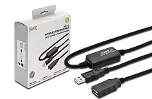 Картинка  Кабель DIGITUS USB 2.0 (AM/AF) активный удлинитель 10м  Black (DA-73100-1) магазин cd-market