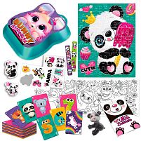 Набір для творчості "Bunny surprise" VT 8080-13 фіолетовий "Vladi Toys", пазли, 50 карток, наліпки, іграшка на пальчик, блокнот, інструкція, в