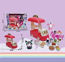 Набір героїв YQ 517 2 фігурки героїв, аксесуари, стіл, стільці, фургончик, в коробці