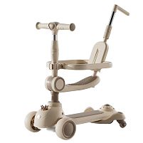 Самокат триколісний iTrike JR3-168-5С-BG (колеса: передні Ø4.33"/PU/заднє Ø3,34"/PU, рама: пластик, підсвітка, до 25 кг)
