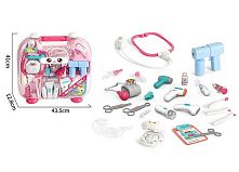 Набір лікаря YY 6033 стетоскоп, підсвічування, звуки, ліхтарик, оглядове дзеркало, термометр, апарат УЗД, щелепа, пістолет з парогенерацією, окуля