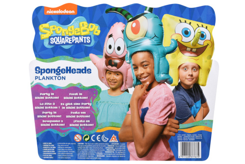 Картинка  Игрушка-головной убор SpongeBob SpongeHeads  Plankton (EU690604) от магазина cd-market фото 6