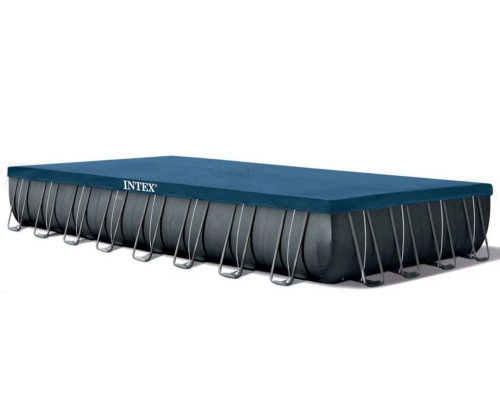 Каркасний басейн Intex 26378 (132*488*975 см. об'єм: 54368 л. пісочн.фільтр-насос 10000 л/г. хлороген. 11г/г, драбина,тент,підстилка,сітка,Ultra XTR) фото 4