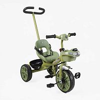 Велосипед дитячий триколісний Best Trike BS-70240 (колеса переднє Ø10"/задні Ø8"/гума, рама метал, УКР. ОЗВУЧУВАННЯ, 2 кошика, батьк. ручка, до 25 кг)
