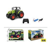 Трактор на радіокеруванні 6603 підсвічування, акумулятор 3.7V, пульт 2.4GHz, USB-кабель, гумові колеса, режим демонстрація, масштаб 1:24, в коро