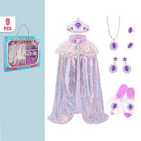 Набір прикрас SP-P 04 C туфельки, корона, сережки, намисто, каблучка, накидка, в коробці