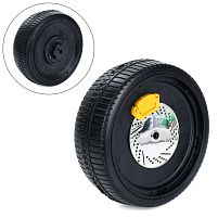 Колесо для дитячого електромобіля Bambi Racer M 6107-R-PU+EVA (заднє, Ø25,5 см, ↔9 см, PU+EVA, адаптер під редуктор)