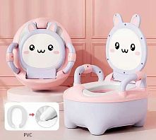 Горщик дитячий ВМ-21533 Bimbo колір РОЖЕВИЙ, знімний лоток, кришка, антиковзкі накладки на ніжках