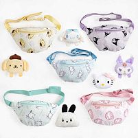 Сумочка-бананка C 68147 одне відділення, м’який значок, в пакеті, ВИДАЄТЬСЯ ТІЛЬКИ МІКС ВИДІВ