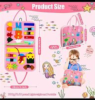 Логічна папка C 70900 фетр, часові позначення, пазли, рухомі шестерні, ремінці, липучки, пряжки, в пакеті