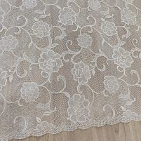 Скатертина-клейонка ПВХ LACE біла 1.37*20м Stenson MA-4813