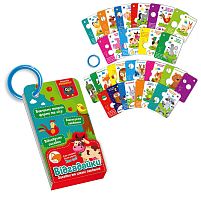Гра розвиваюча."Академія розвитку. Картки на кільці "Відгадайки". Тварини лісу та ферми" (укр) VT5000-13 "Vladi Toys"