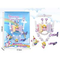 Набір прикрас A 9 E намисто, браслет, шпильки, резинки, сережки, у слюді