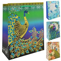 Пакет подарунковий паперовий L "Peacock" 31*42*12см Stenson (ST01626-L)