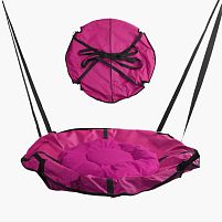 Гойдалка-гамак, колір малиновий GL 270895 D подушки = 60 см, подушка з водонепроникного матеріалу, 120-150 кг, ремінці, D чохла = 105 см, знімн