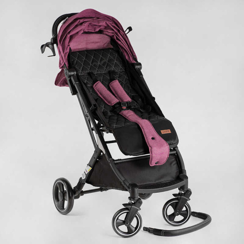 Коляска прогулянкова дитяча Joy Comfort L-30201 (1) колір ФІОЛЕТОВИЙ, рама сталь з алюмінієм, футкавер, підсклянник, телескопічна ручка фото 3