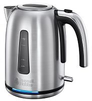 Картинка  Электрочайник Russell Hobbs  VELOCITY, 2400 Вт, 1,7 л, голубая подсветка, нержавеющая сталь (23940-70) магазин cd-market