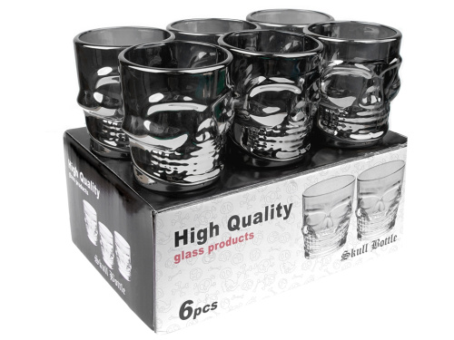 Набiр чарок "Череп" 6шт/наб 50мл Stenson R29804-Grey фото 2