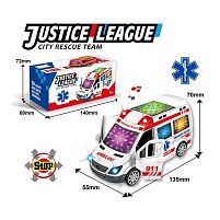 Машинка 89-603 A колесо вільного ходу, підсвічування, звуки, відчиняються дверцята, на батарейках, в коробці