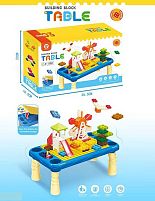 Столик з конструктором 472 висота столика 19 см, колесо огляду, конструктор, в коробці