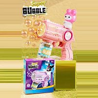 Пістолет з мильними бульбашками 7780 E підсвічування, автоматичний принцип, фігурка героя, пляшечка з мильним розчином, в коробці