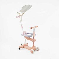 Самокат триколісний Skyper BT-39904 (5в1, колеса: передні Ø125 мм/заднє Ø100 мм/страхувальні/PU, батьківська ручка/захисний бампер/підсвічування)
