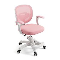 Крісло дитяче Bambi M 6483-8 (колеса: 5 шт, гумове покриття, регульована висота, підлокітники, пластик/метал, спинка сітка: тканина, рожевий)
