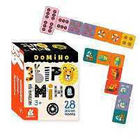 Настільна гра "Доміно. Звіроміно" КН1470001У "Кенгуру", 28 двобічних елементів, в коробці