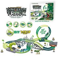 Трек 365 світло, дино майданчик, 193 елементи, довжина треку 395 см, аксесуари, в коробці