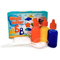 Набір для творчості "Magic water. Малюємо та пишемо" MV6031-02 "Ludum", 3 гелі, основа для малювання, ложка, суха речовина, в коробці
